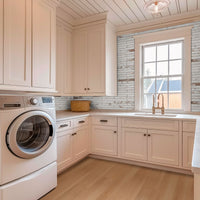 MSI Brickstone Rustique White Brick 2x18 — surface detail in white tonality