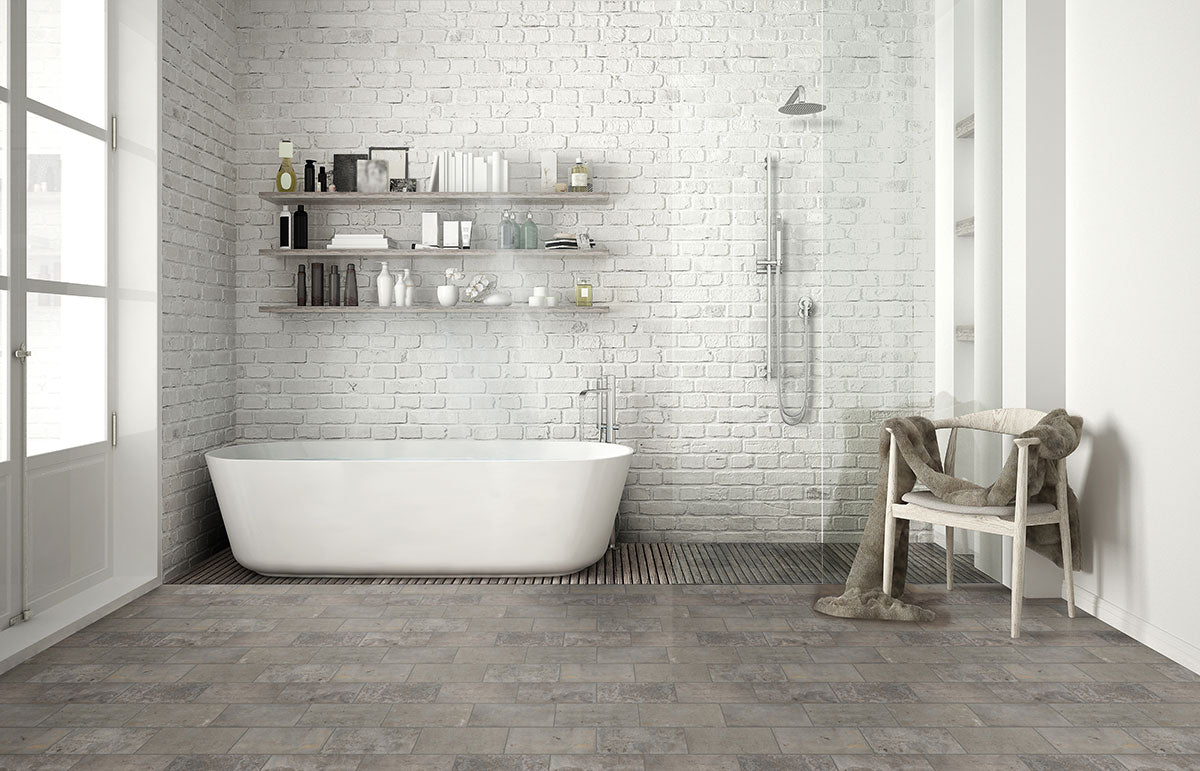 MSI Brickstone Taupe 5x10 Brick Tile — surface detail in taupe tonality