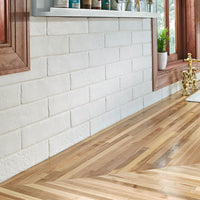 MSI Brickstone White 2x10 Brick Tile — surface detail in white tonality