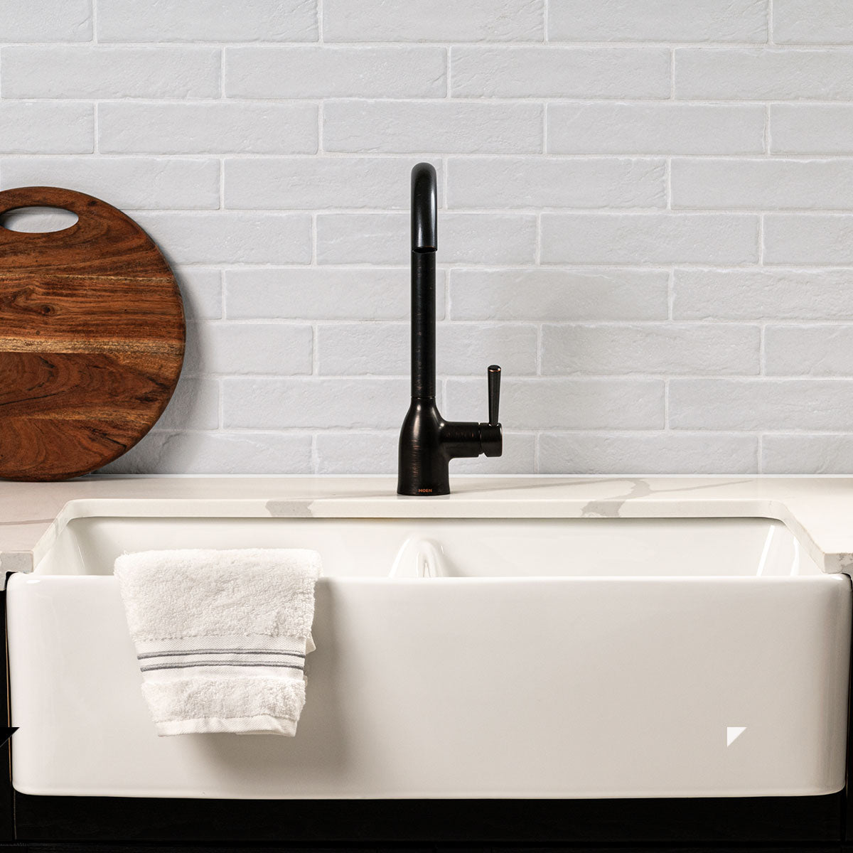 MSI Brickstone White 2x10 Brick Tile — surface detail in white tonality