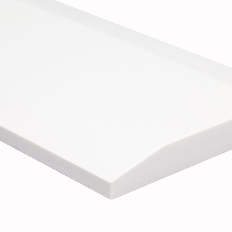 MSI Bright White 5x36x0.62 Polished Double Hollywood Threshold — Marble Threshold in white tonality
