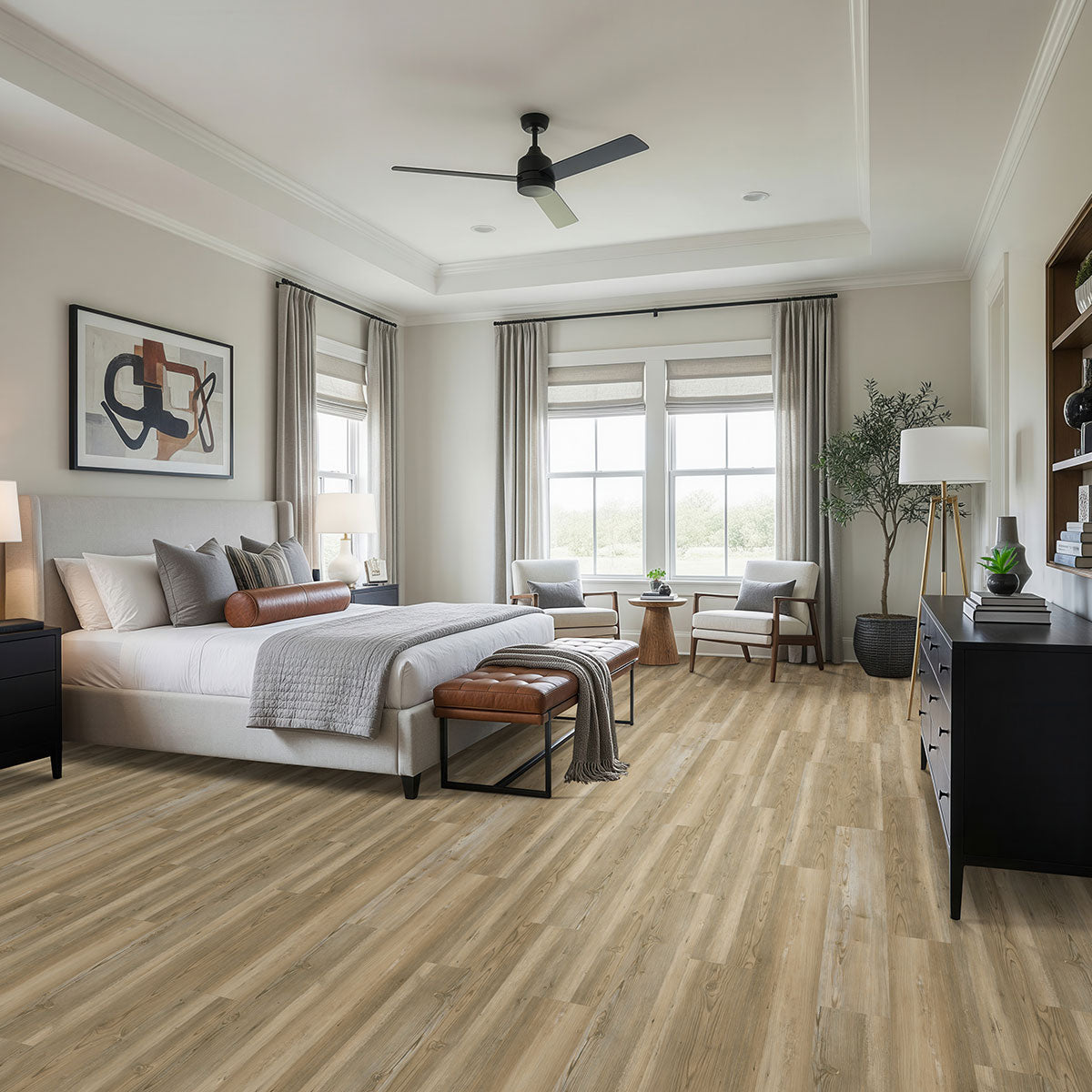 MSI Prescott Brookings Luxury Vinyl Plank Flooring — surface detail in natural tonality