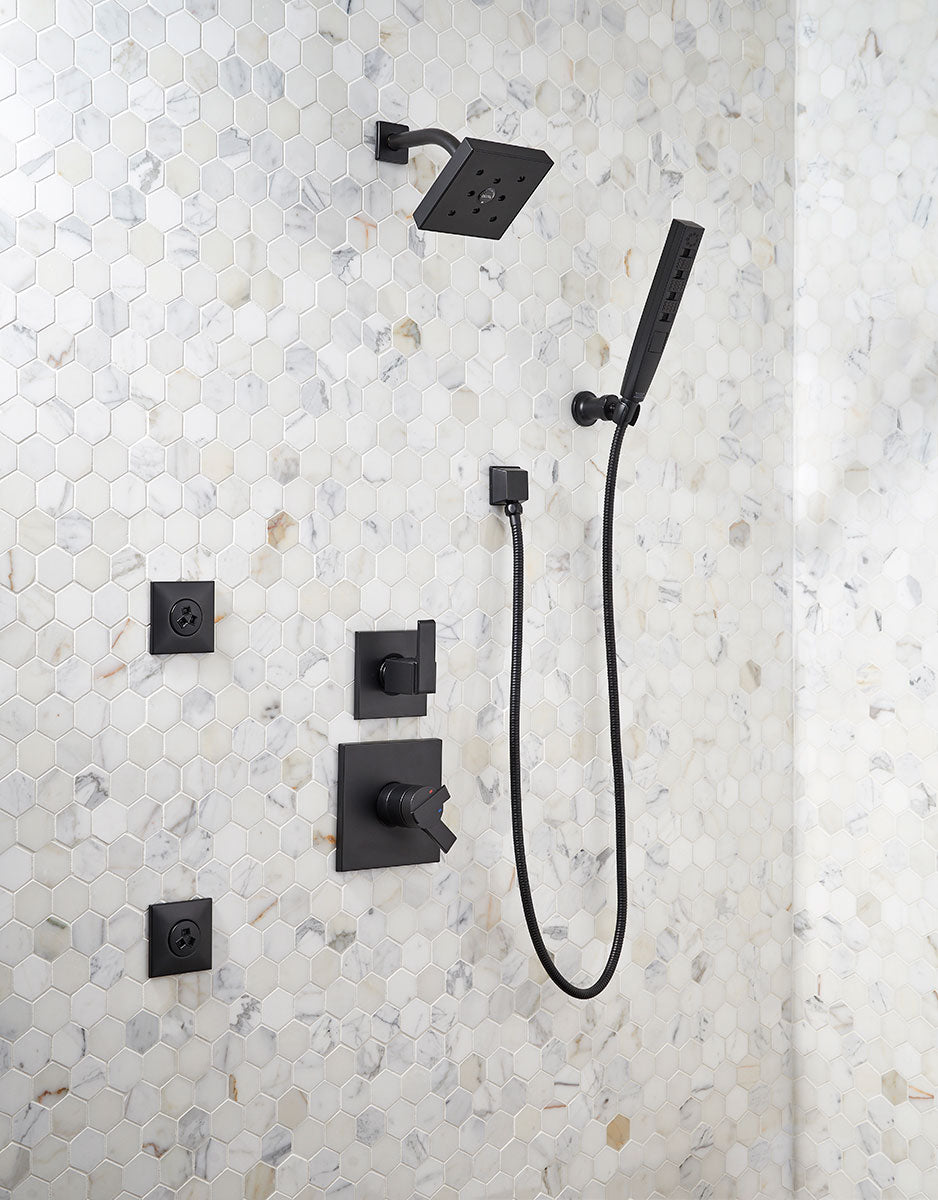 MSI Calacatta Marble Gold 2" Hexagon Mosaic Tile — surface detail in gold tonality