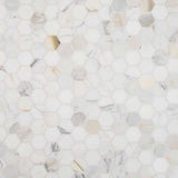MSI Calacatta Marble Gold 2" Hexagon Mosaic Tile