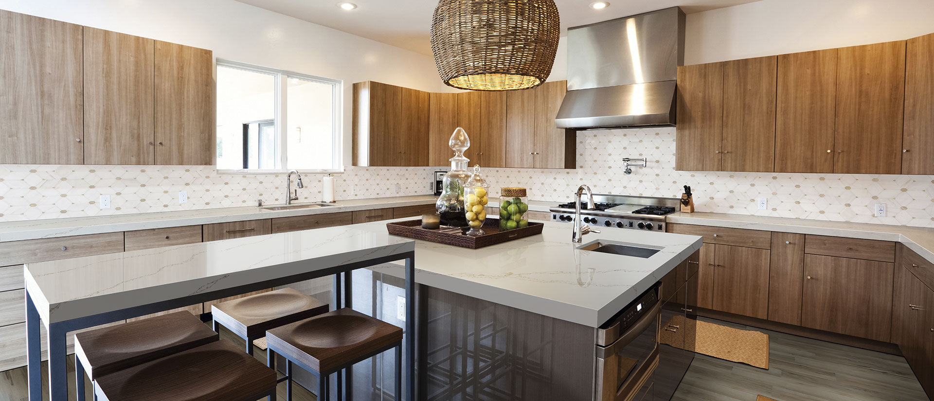 MSI Calacatta Arno quartz countertop room scene, third view