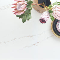 MSI Calacatta Arno Quartz — surface detail in natural tonality