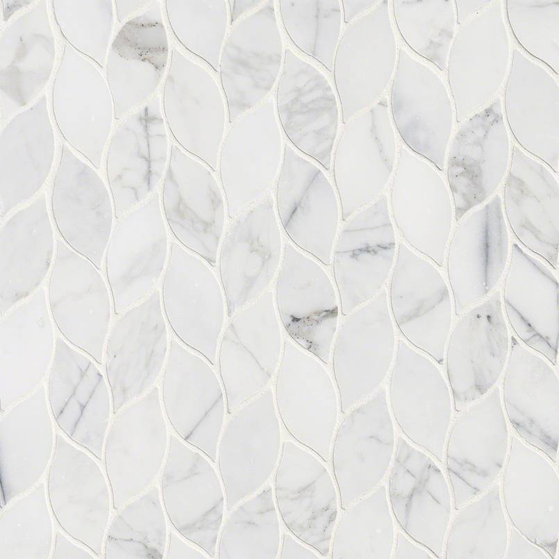 MSI Calacatta Cressa Blanco Pattern Polished Tile — Natural Stone Mosaic