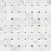 MSI Calacatta Cressa Basketweave Tile — Natural Stone Mosaic