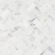 Calacatta Cressa Honed Herringbone Tile