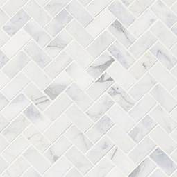 Calacatta Cressa Honed Herringbone Tile