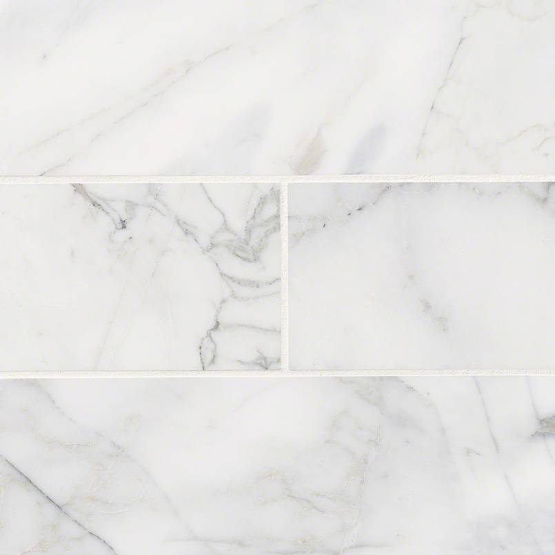 MSI Calacatta Cressa Marble Subway Tile 4x12 — Natural Stone Mosaic