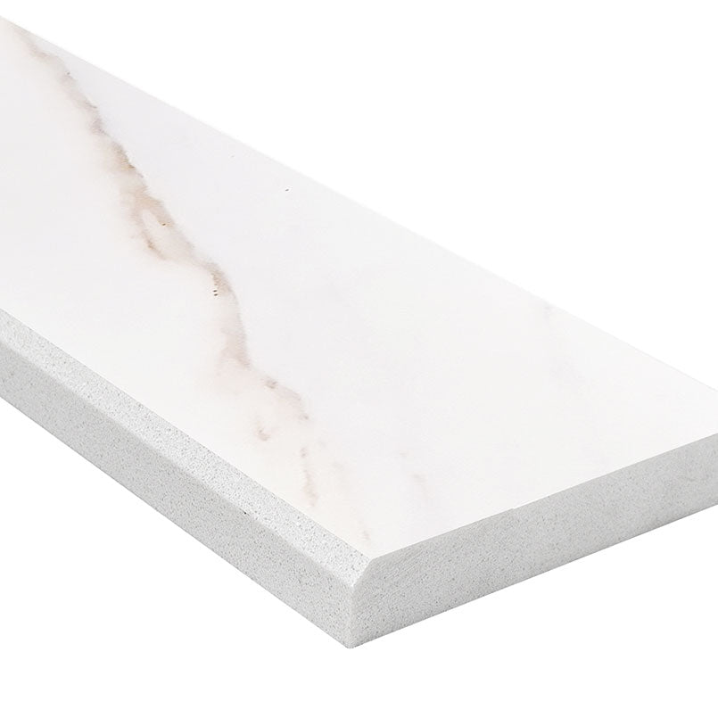 MSI Calacatta Gold 4x36x0.62 Polished Double Beveled Threshold — Marble Threshold in gold tonality