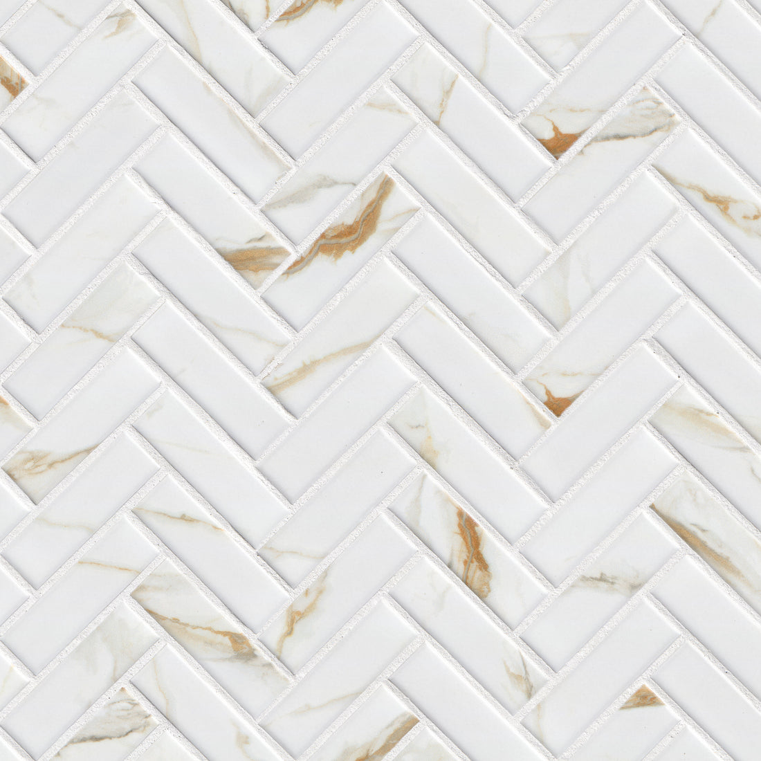 MSI Calacatta Gold Matte 1x3 Herringbone