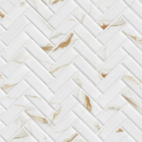 MSI Calacatta Gold Matte 1x3 Herringbone