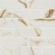 Calacatta Gold Matte 2x6 Subway Tile
