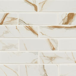 Calacatta Gold Matte 2x6 Subway Tile
