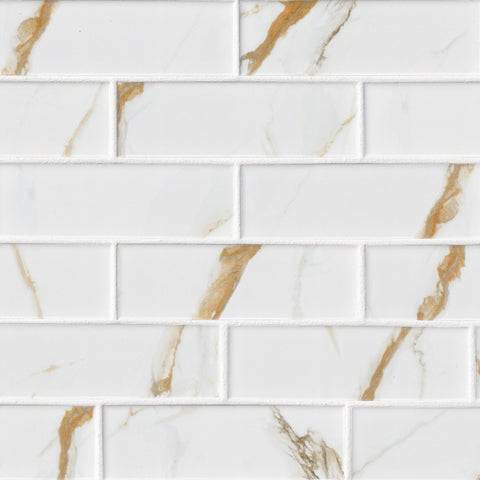 MSI Calacatta Gold Matte 2x6 Subway Tile