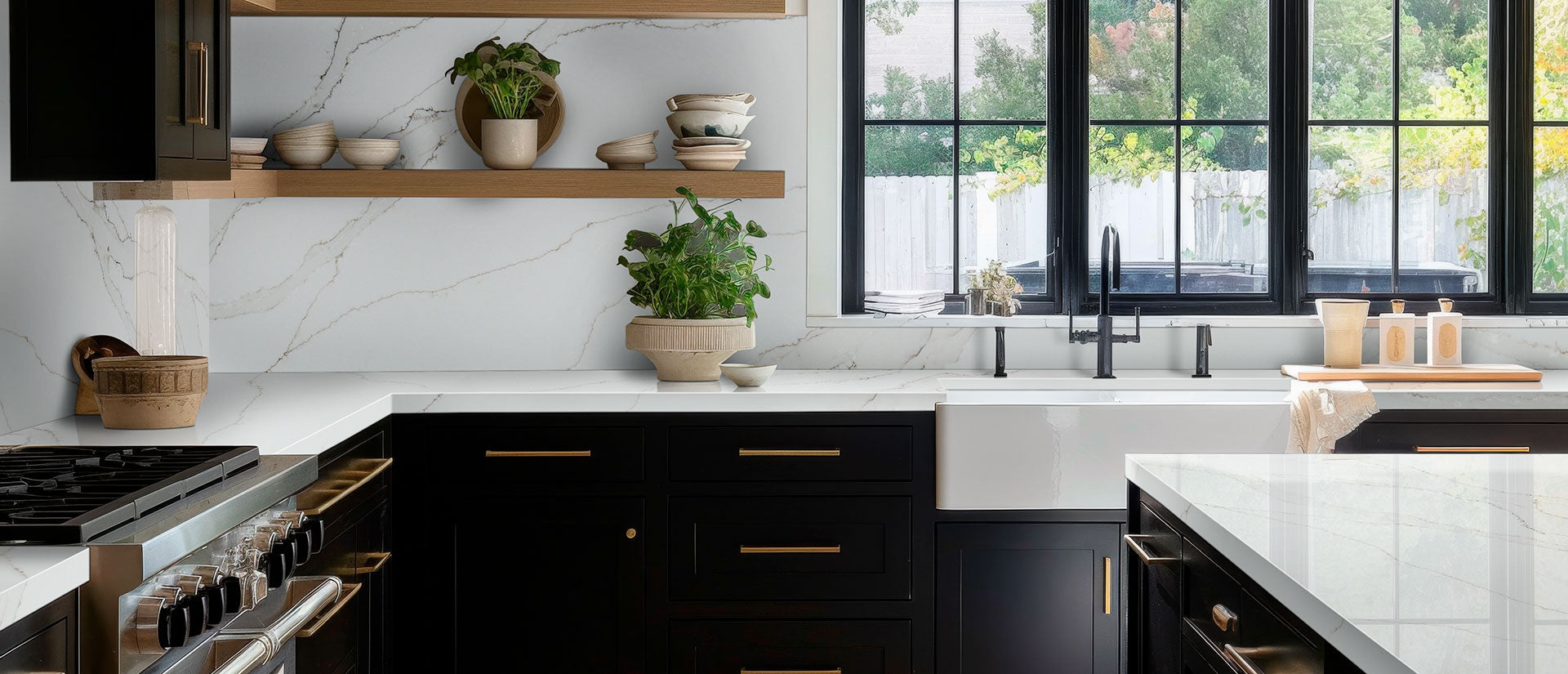 MSI Calacatta Izaro, surface detail in natural tonality engineered slab for kitchen and feature install, fourth view