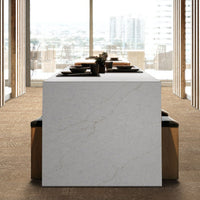MSI Calacatta Karmelo Quartz — surface detail in natural tonality