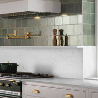 MSI Calacatta Lavasa Quartz — surface detail in natural tonality