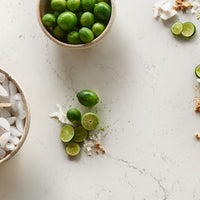 MSI Calacatta Lavasa Quartz — surface detail in natural tonality