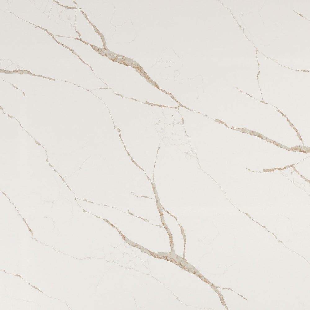 MSI Calacatta Laza Oro Quartz — Pre-Fab Countertop factory-finished eased edge ready for install