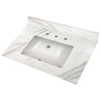 MSI Calacatta Lumas Vanity Tops — surface detail in natural tonality