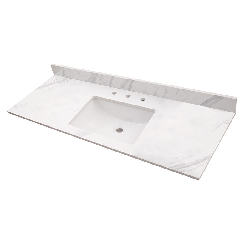 MSI Calacatta Lumas Vanity Tops — surface detail in natural tonality