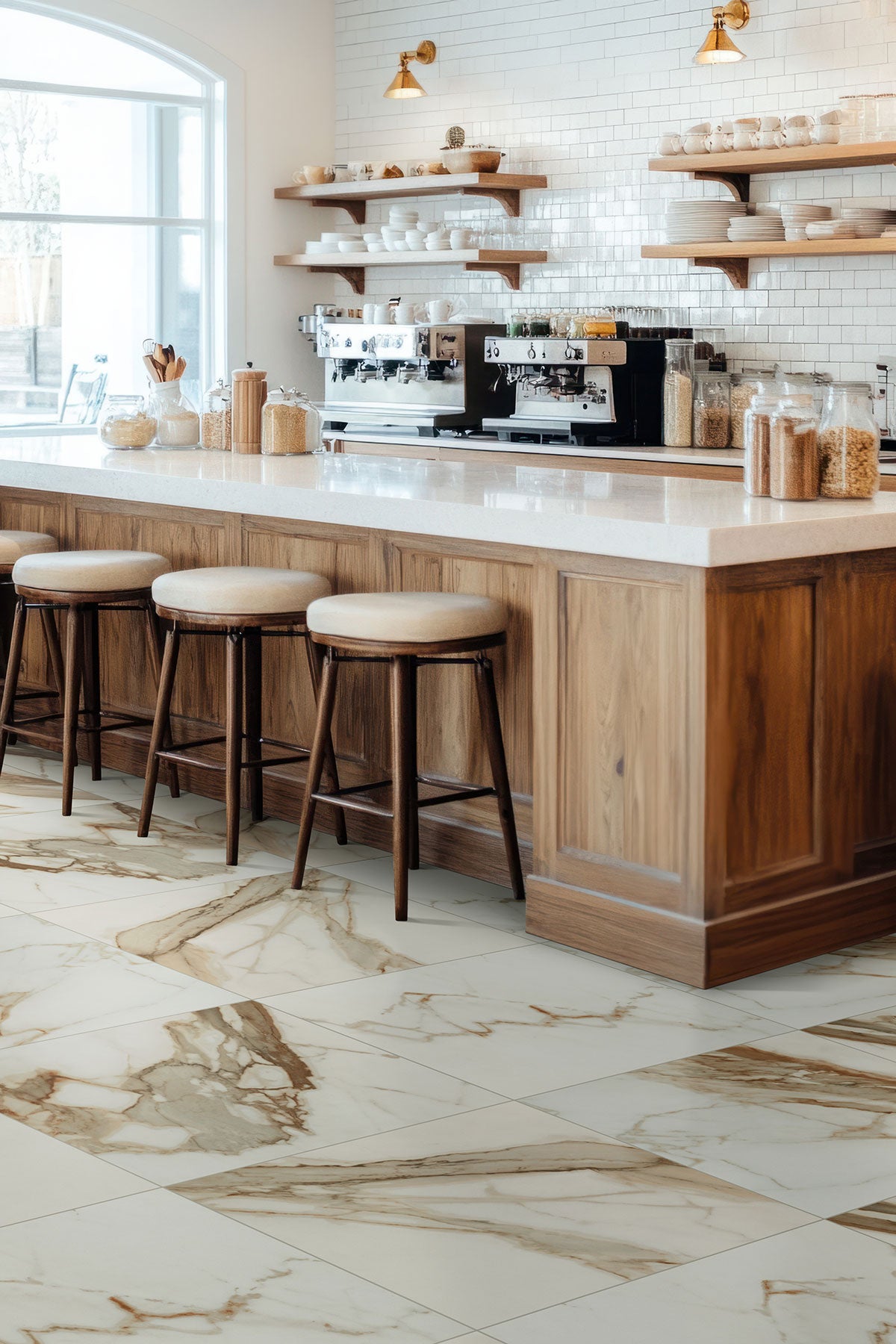 MSI Regallo Calacatta Marbella — surface detail in natural tonality