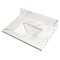 MSI Calacatta Nowy Vanity Tops — surface detail in natural tonality