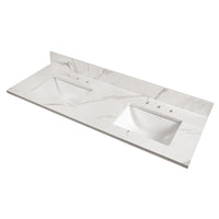 MSI Calacatta Nowy Vanity Tops — surface detail in natural tonality