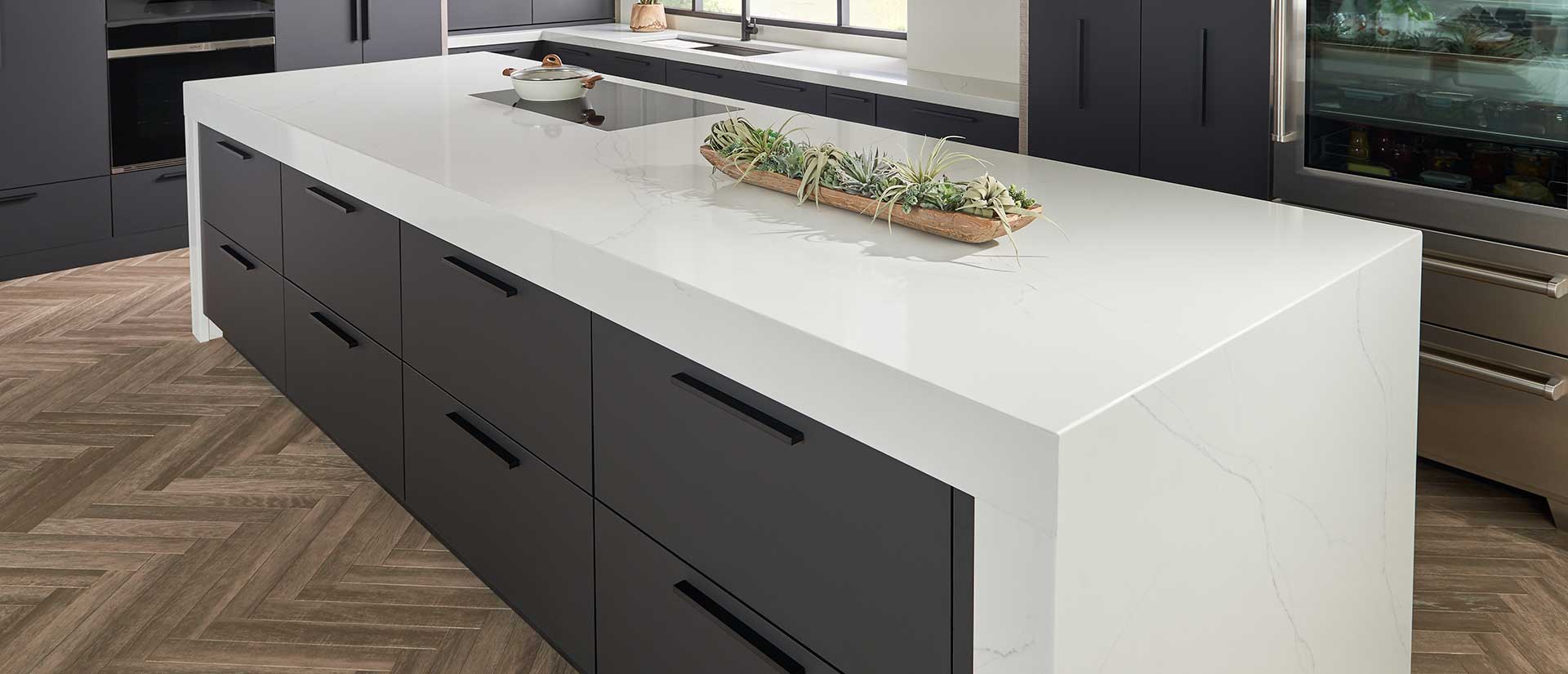 MSI Calacatta Trevi quartz countertop room scene