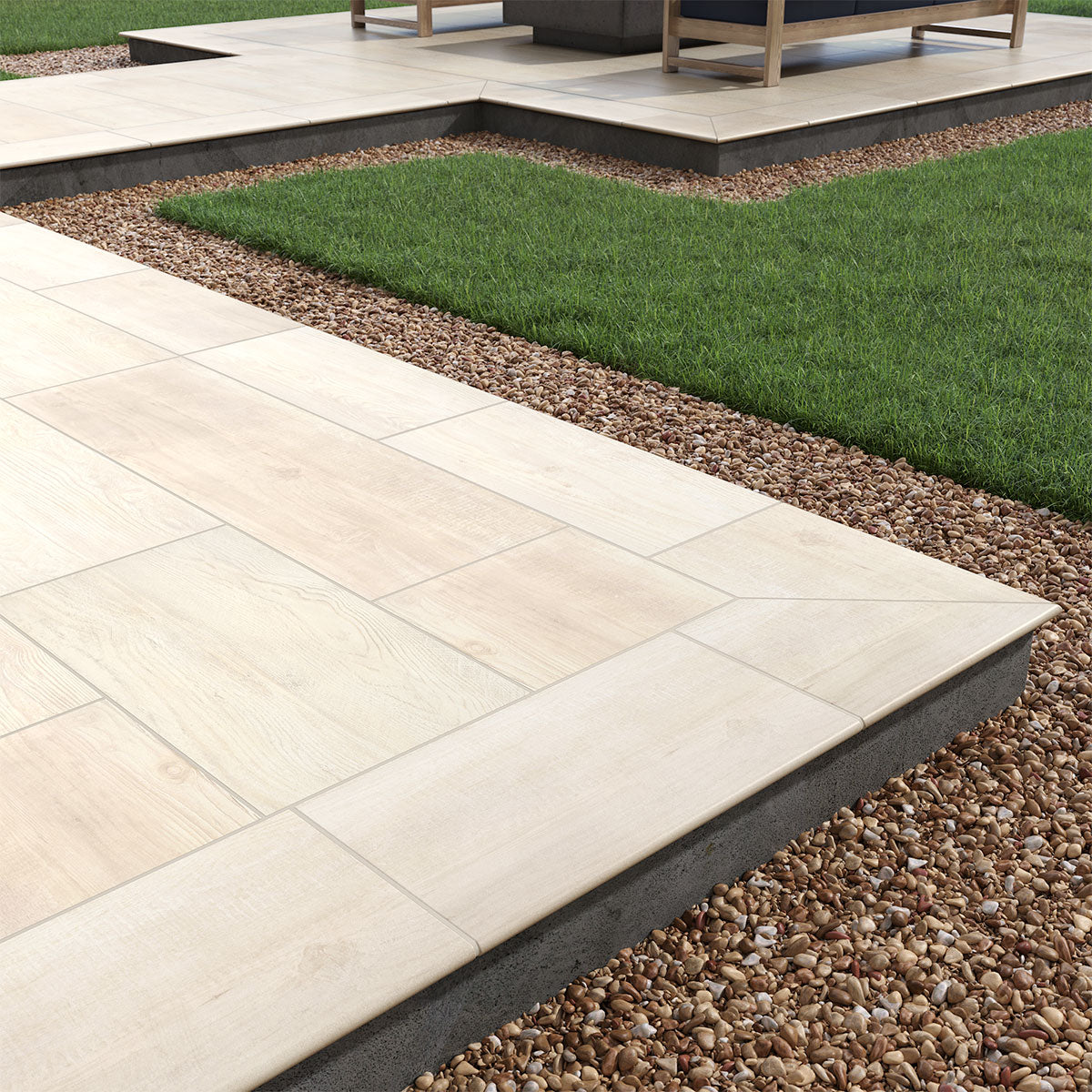MSI Caldera Blanca Porcelain Paver — surface detail in natural tonality