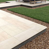 MSI Caldera Blanca Porcelain Paver — surface detail in natural tonality