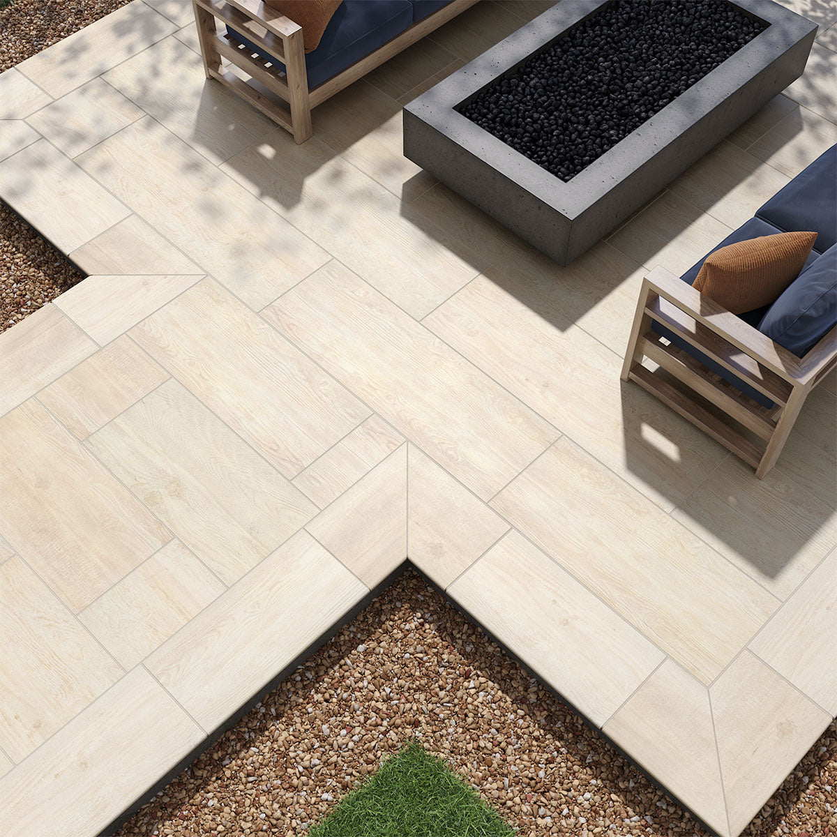 MSI Caldera Blanca Porcelain Paver — surface detail in natural tonality