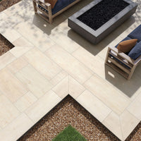 MSI Caldera Blanca Porcelain Paver — surface detail in natural tonality