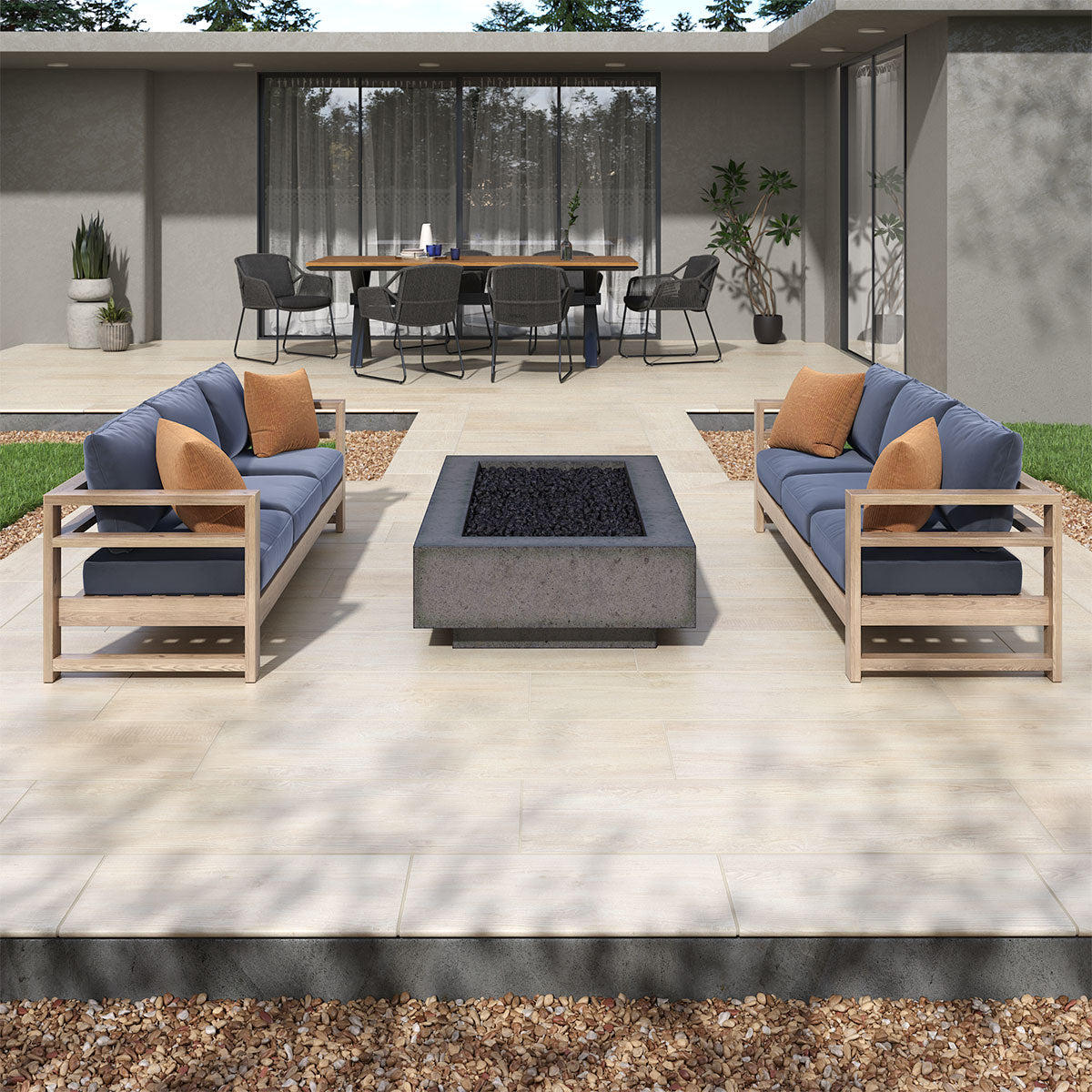 MSI Caldera Blanca Porcelain Paver — surface detail in natural tonality