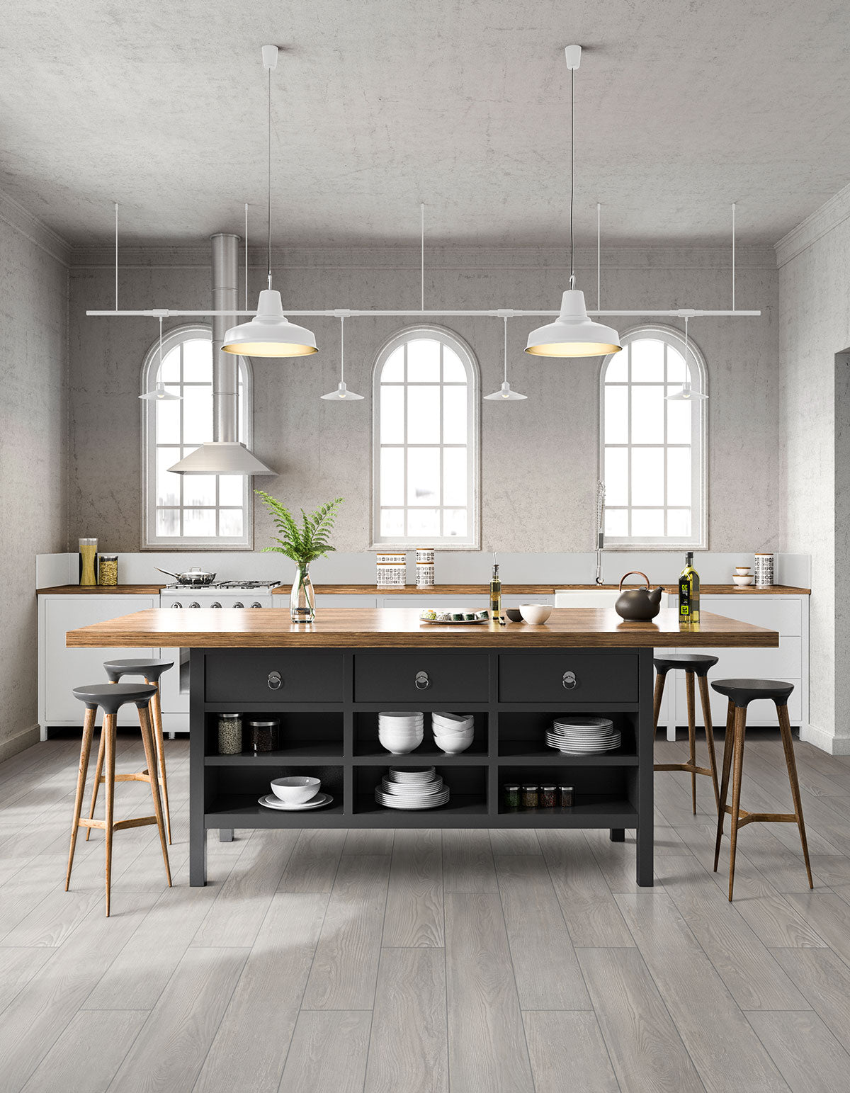 MSI Caldera Grigia Rectified 8 x 47 Matte — surface detail in natural tonality