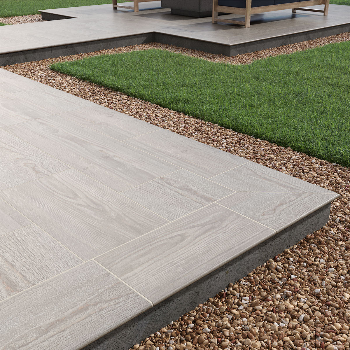 MSI Caldera Grigia Porcelain Paver — surface detail in natural tonality