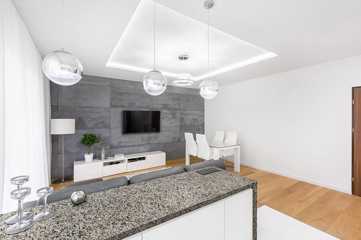 MSI Caledonia — surface detail in natural tonality quarried slab for kitchen and counter install