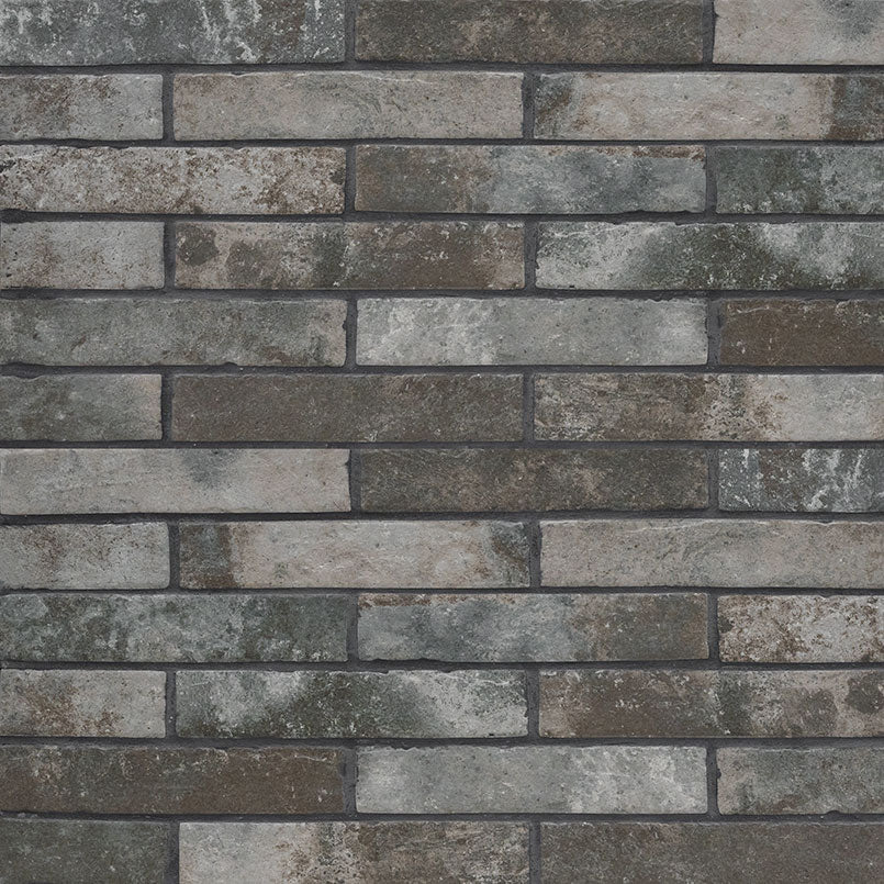 Brickstone Charcoal Brick 2x10 Tile