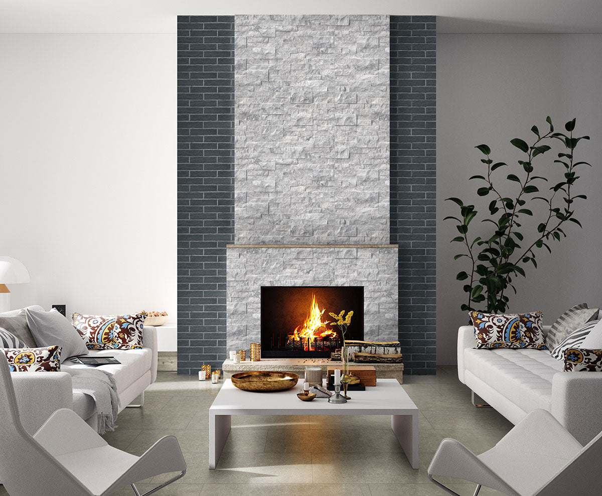 MSI Arabescato Carrara Rockmount — surface detail in natural tonality