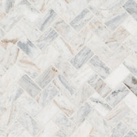 MSI Capri Blue 1x2 Herringbone Honed — Natural Stone Mosaic in blue tonality