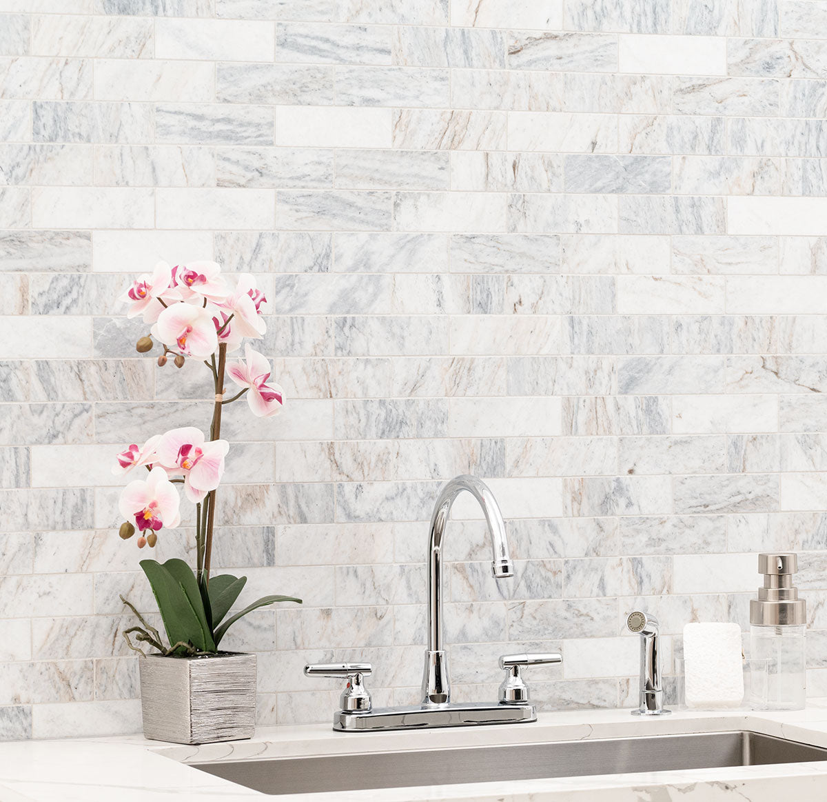 MSI Capri Blue Honed 2x6 Subway Tile — surface detail in blue tonality