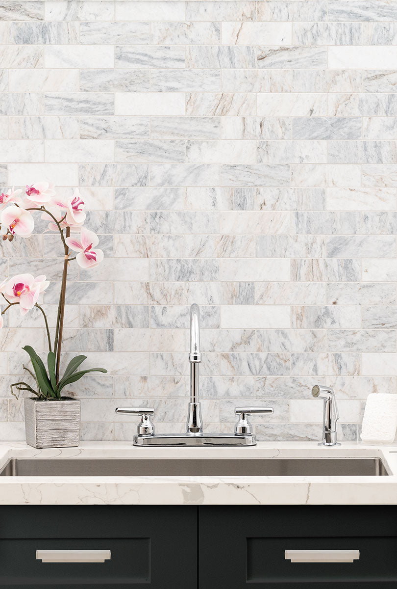 MSI Capri Blue Honed 2x6 Subway Tile — surface detail in blue tonality