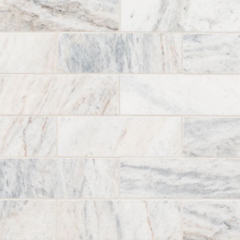 MSI Capri Blue Honed 2x6 Subway Tile — Natural Stone Mosaic in blue tonality