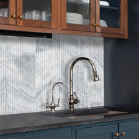 MSI Capri Blue Valentino Fluted 12x24 Honed — surface detail in blue tonality