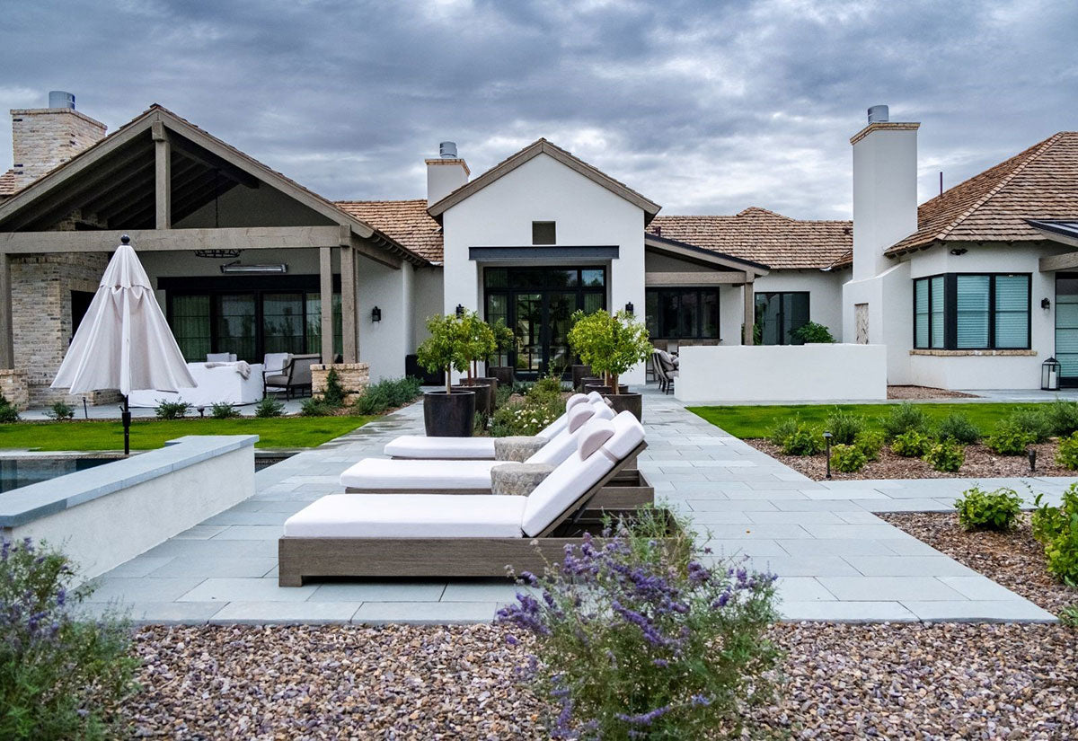 MSI Caribbean Blue Granite Paver — surface detail in blue tonality
