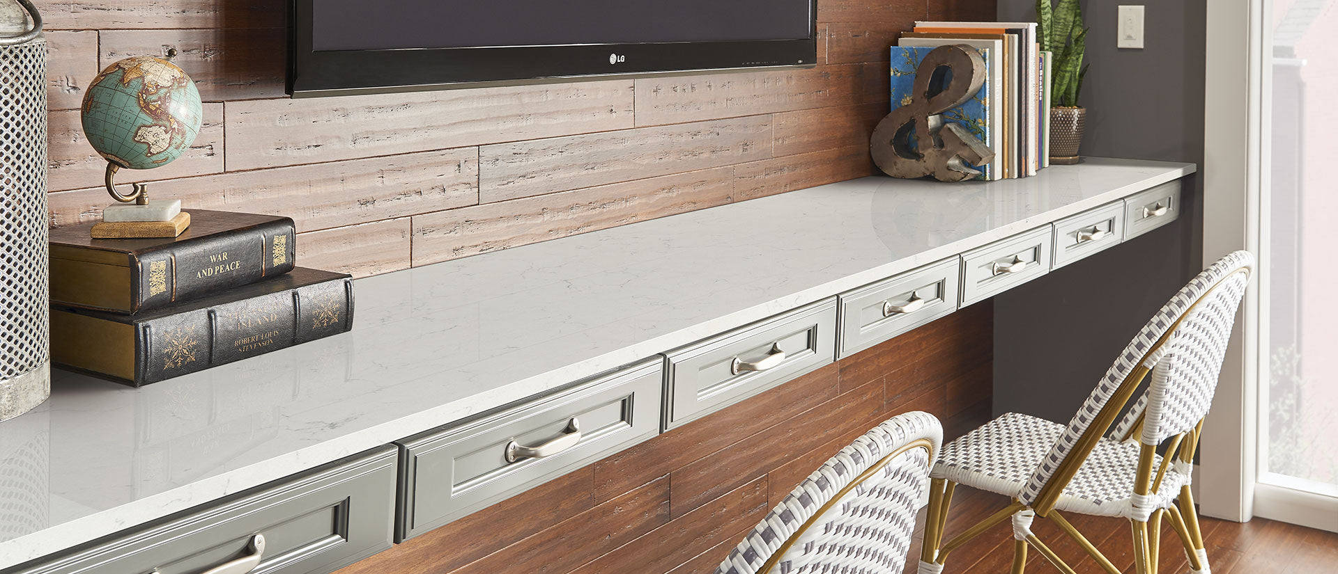 MSI Carrara Delphi - Quartz Island Countertop