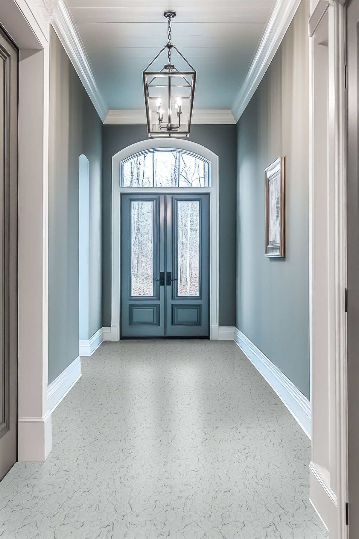 MSI Carrara Matte 2" Hexagon Mosaic Tile — room scene